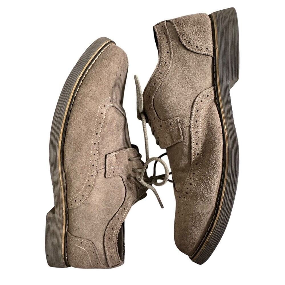 Alpine Swiss Mens Dress Shoes Genuine Suede Wingtip Brogue Oxfords Gray Sz 11 EC - Picture 8 of 16